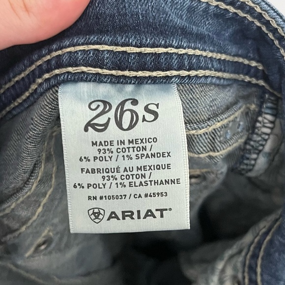 ARIAT Turquoise Studded Low Rise Bootcut Jeans Size 26 Short - Picture 8 of 12